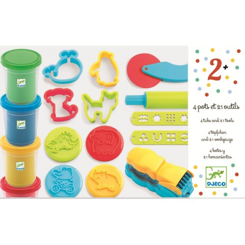 Plastilina si set accesorii modelaj Djeco